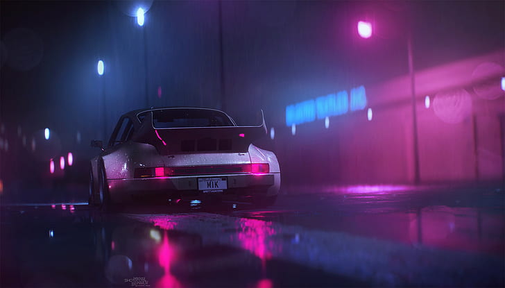 Best Rain, need for speed, retrowave, need for speed 2015, vaporwave Free HD Wallpaper