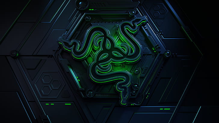 Chroma Razer Gaming, razer, green, dark background, logo Free HD Wallpaper