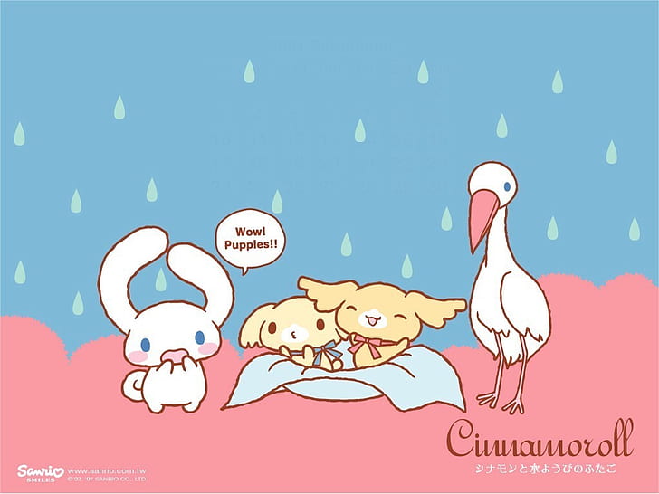 Cinnamon Sanrio, stork, hello, art, sweet Free HD Wallpaper