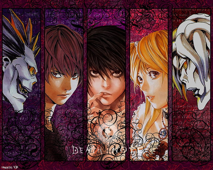 Death Note Light Yagami, art, rem, anime, 1280x1024 Free HD Wallpaper