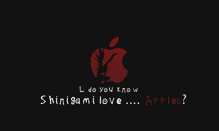 Death Note Shinigami Apple, dark, ryuk, people, red Free HD Wallpaper