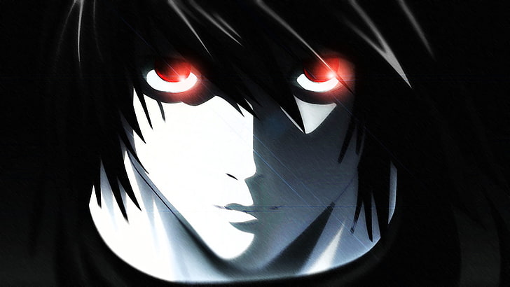 Death Note Yagami, shape, low angle view, black background, lawliet l Free HD Wallpaper