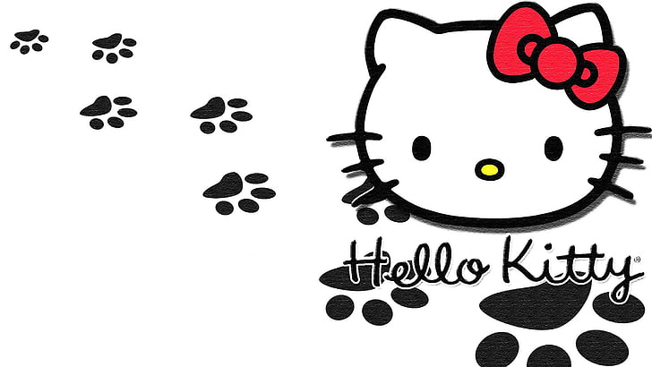 Girly Hello Kitty, design, white color, still life, cut out Free HD Wallpaper