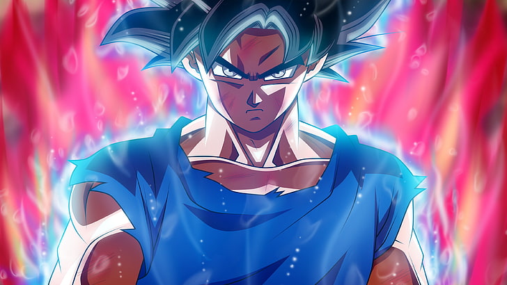 Goku Ultra HD, standing, closeup, rmehedi, red Free HD Wallpaper