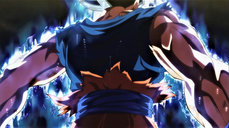 Goku Ultra Instinct, real people, dancing, night, front view Free HD Wallpaper