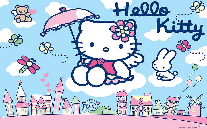 Hello Kitty Cafe, kitten, cute, hello kitty, kitty Free HD Wallpaper