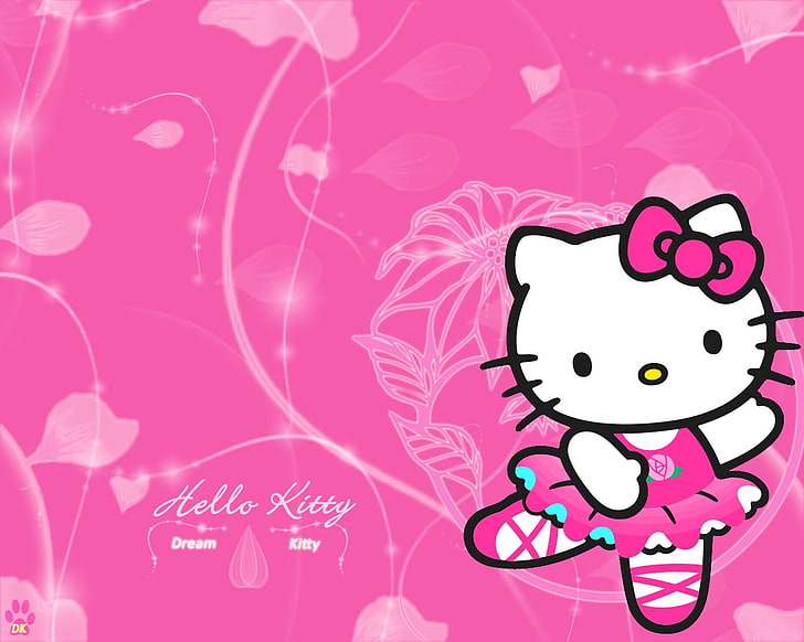 Hello Kitty Cute, Hello, art, Art, anime Free HD Wallpaper