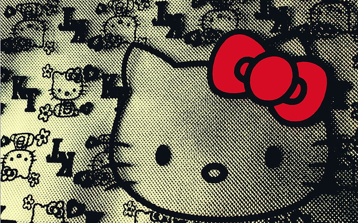 Hello Kitty Ong, symbol, hello, pattern, spotted Free HD Wallpaper