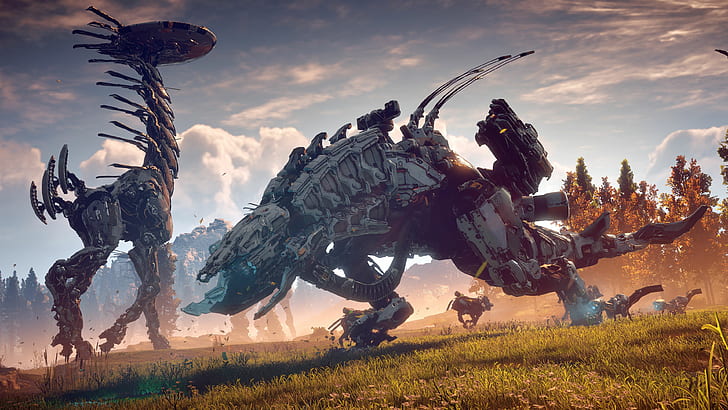 Horizon Zero Dawn 2, watchers, thunderjaw, horizon zero dawn Free HD Wallpaper