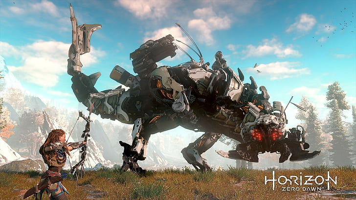 Horizon Zero Dawn Graphics, infantry, sunlight, field, communication Free HD Wallpaper