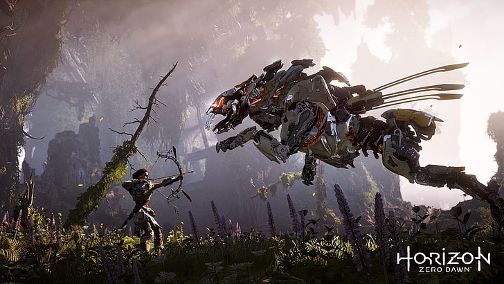 Horizon Zero Dawn Machines, horizon zero dawn, men, sky, underwater Free HD Wallpaper