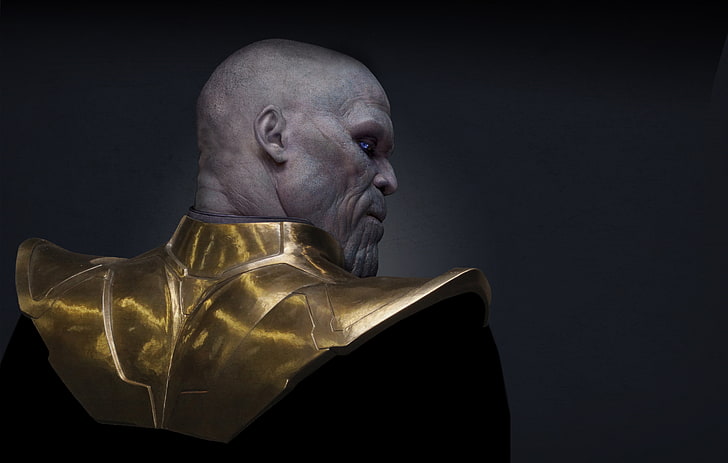 Josh Brolin Thanos Suit, art and craft, portrait, mature adult, human face