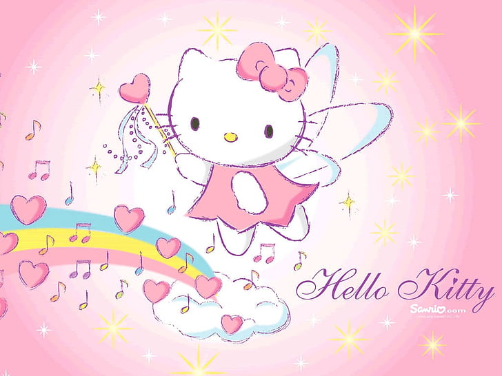 Kawaii Hello Kitty, 1024x768, art, anime, Art Free HD Wallpaper
