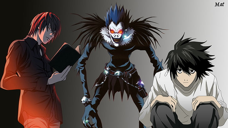 Light Yagami Holding Death Note, ryuk, people, light, disguise Free HD Wallpaper