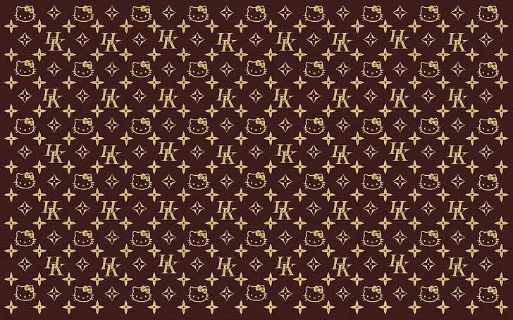 Louis Vuitton Logo, textured, abundance, abstract, decor Free HD Wallpaper