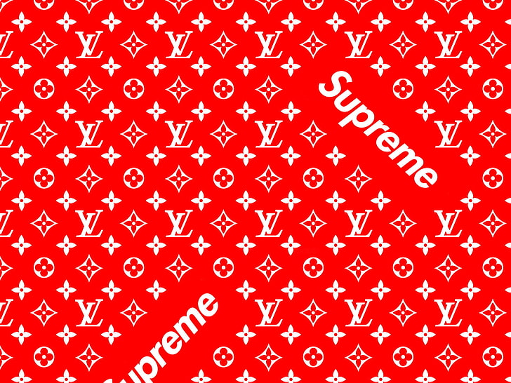 Louis Vuitton Supreme, supreme, pattern, no people, indoors Free HD Wallpaper