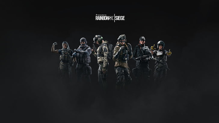 Rainbow Six Siege Fan Art, men, black background, mira, young adult