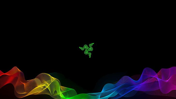 Razer Gaming, nature, water, black background, design Free HD Wallpaper