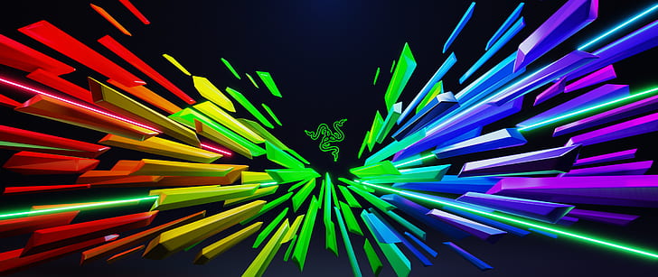 Razer Widescreen, Razer, multi colored, razer, logo Free HD Wallpaper