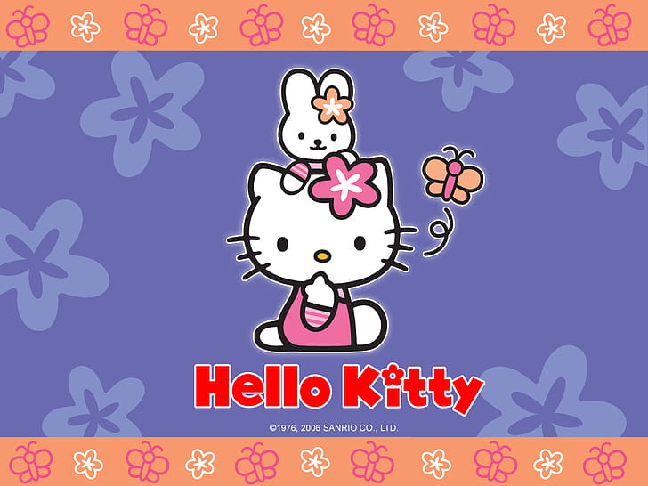 Sanrio, hello, hello kitty, cartoon, pink Free HD Wallpaper