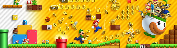 Super Mario Phone, multiple display, super mario bros Free HD Wallpaper