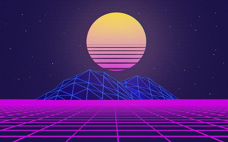 Trippy Aesthetic, outrun, retrowave, artistic, vaporwave Free HD Wallpaper