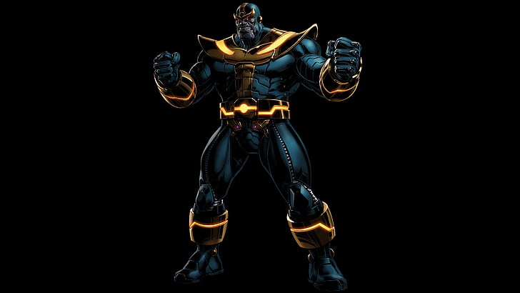 Venomized Thanos, supervillain, marvel comics, blue, thanos Free HD Wallpaper