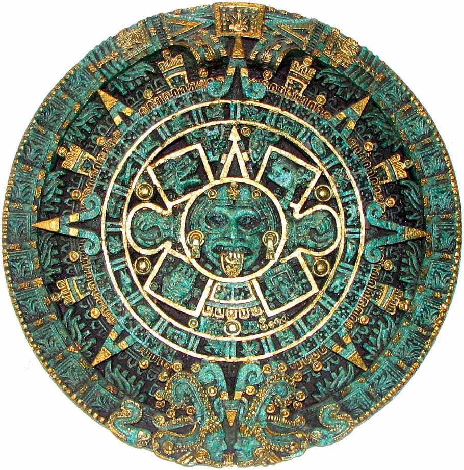 Ancient Aztec Calendar, built structure, circle, maya, carving  craft product Free HD Wallpaper