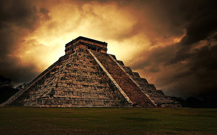 Ancient Maya, religion, temple  building, brick, archaeology Free HD Wallpaper