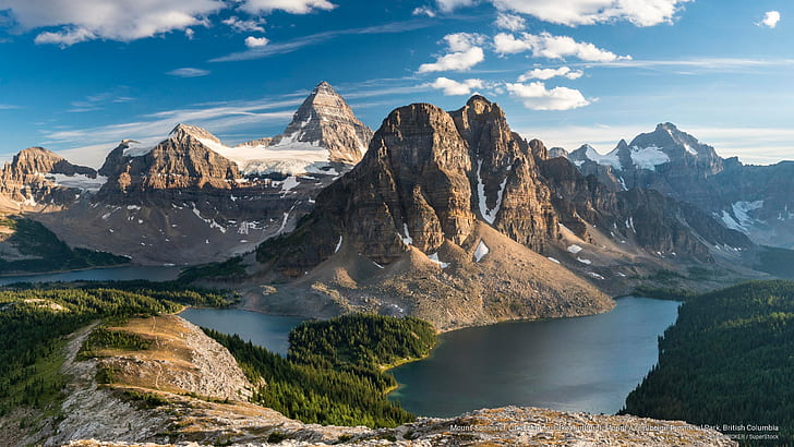 Assiniboine Canada, magog, lake, sunburst, columbia