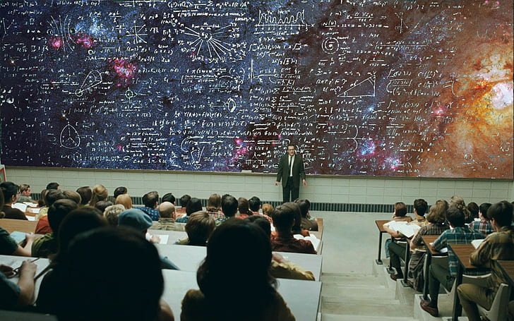 Blackboard LMS, mathematics, a serious man, universe, space Free HD Wallpaper