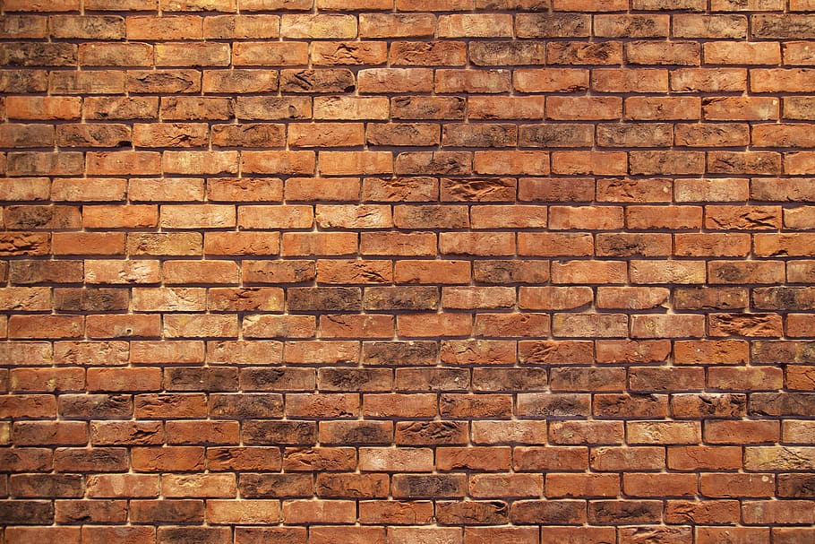 Brick Wall, cement, no people, repetition, brick wall