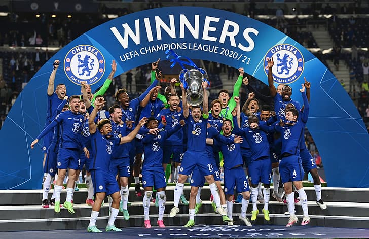 Chelsea Real Madrid, chelsea fc, trophy, champions league, football Free HD Wallpaper