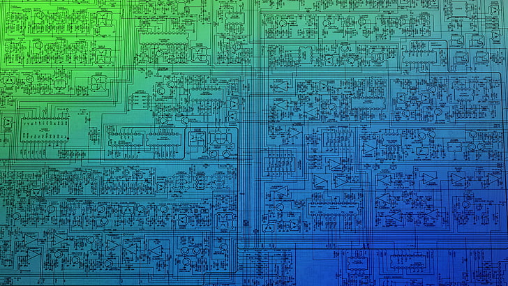 Circuit Board Components, computer language, science, data, communication Free HD Wallpaper