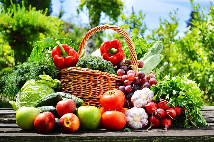 Colorful Fruits and Vegetables, food, healthy eating, harvesting, crop