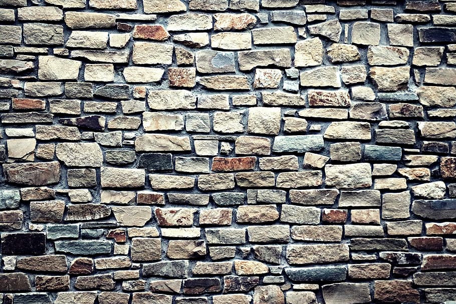 Decorative Stone Wall, abundance, rock, arrangement, outdoors