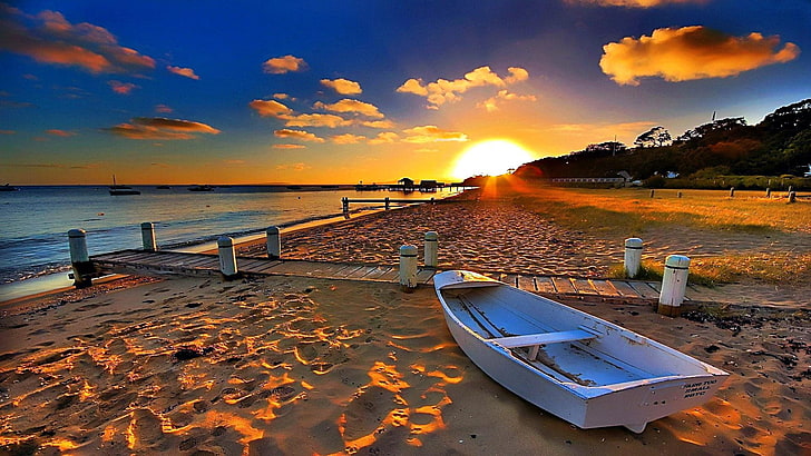 Free Sunset, australia, beach, evening, ocean