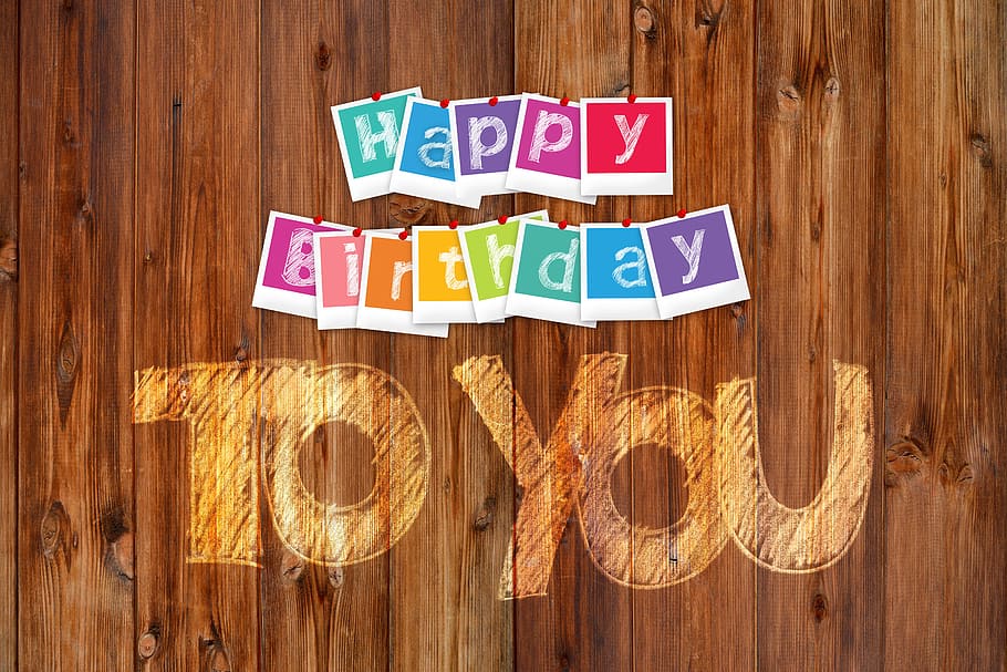 Funny Homemade Birthday Cards, capital letter, message, light, wood Free HD Wallpaper