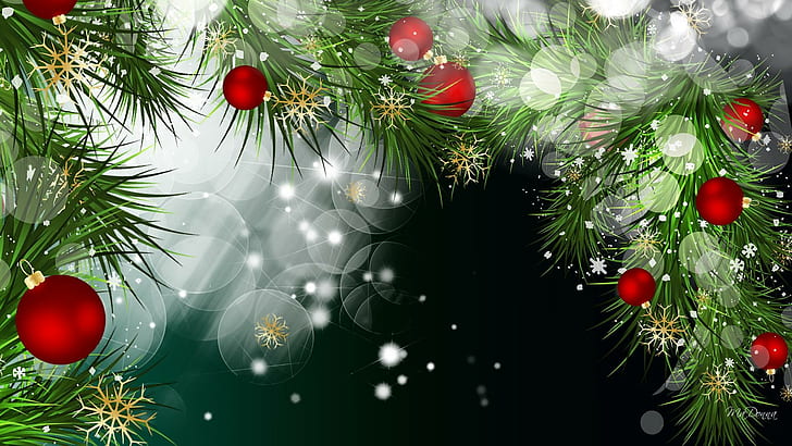 Green Christmas Tree Animated, christmas, sparkle, spruce, xmas Free HD Wallpaper