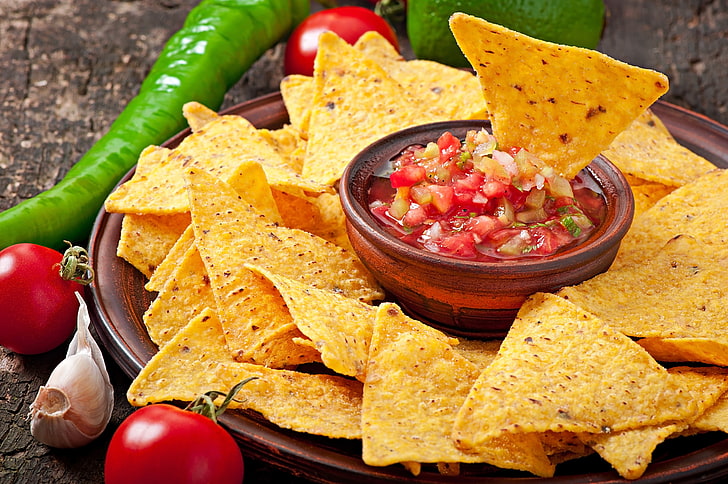 guacamole, snack, appetizer, closeup Free HD Wallpaper