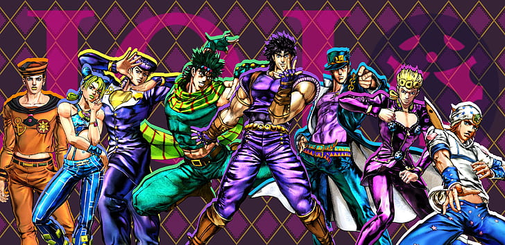 Jojo Bizarre Adventure, joseph joestar, jolyne kujo, jonathan joestar, giorno giovanna