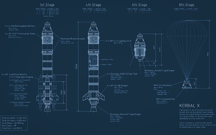 KSP Space Station Blueprints, rocket, kerbal, space, blueprint Free HD Wallpaper