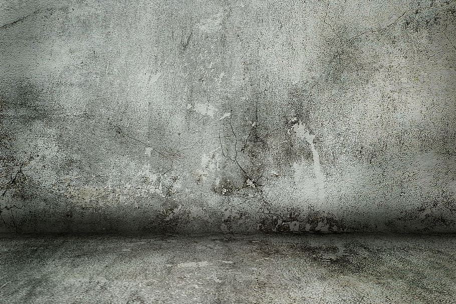 Large Concrete Wall, abstract, dark, stained, messy Free HD Wallpaper