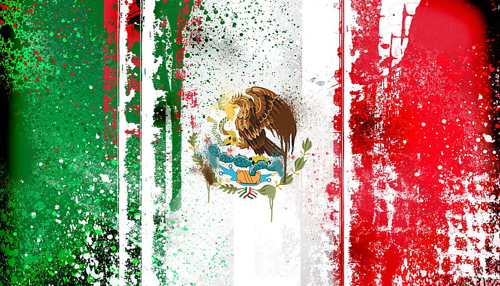 Mexican Flag HD, flag, mexico,, mexican, paint Free HD Wallpaper