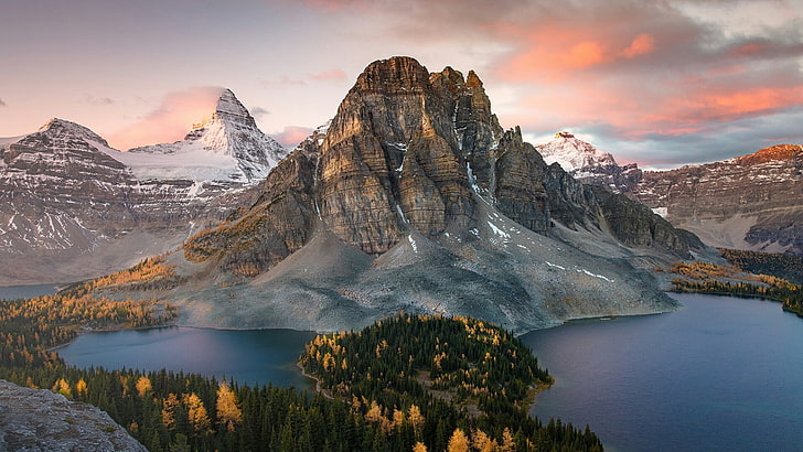 Mount Assiniboine British Columbia, water, morning, lake, rocky mountains