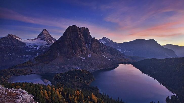 Mount Assiniboine, water, cerulean lake, sunburst lake, environment Free HD Wallpaper