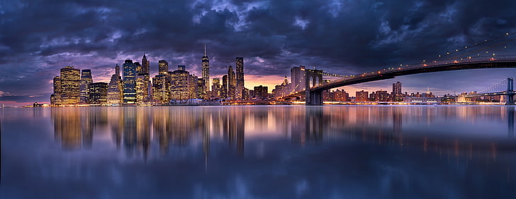 New York Cityscape Night, new york city, midtown manhattan, urban scene, outdoors