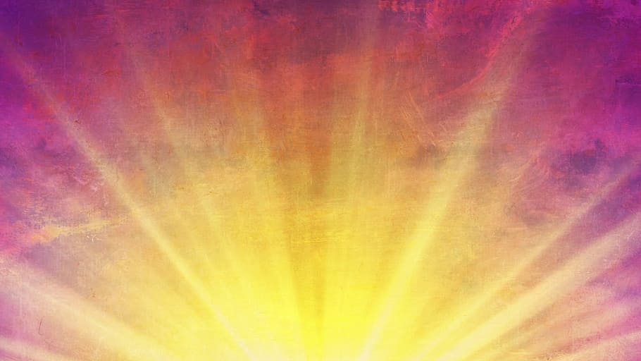 Purple Sunburst, abstract, shiny, illuminated, multi colored Free HD Wallpaper