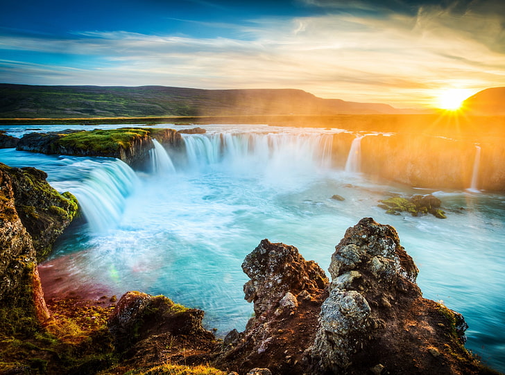 Reykjavik Blue Lagoon, spectacular, rock, sky, travel destinations Free HD Wallpaper