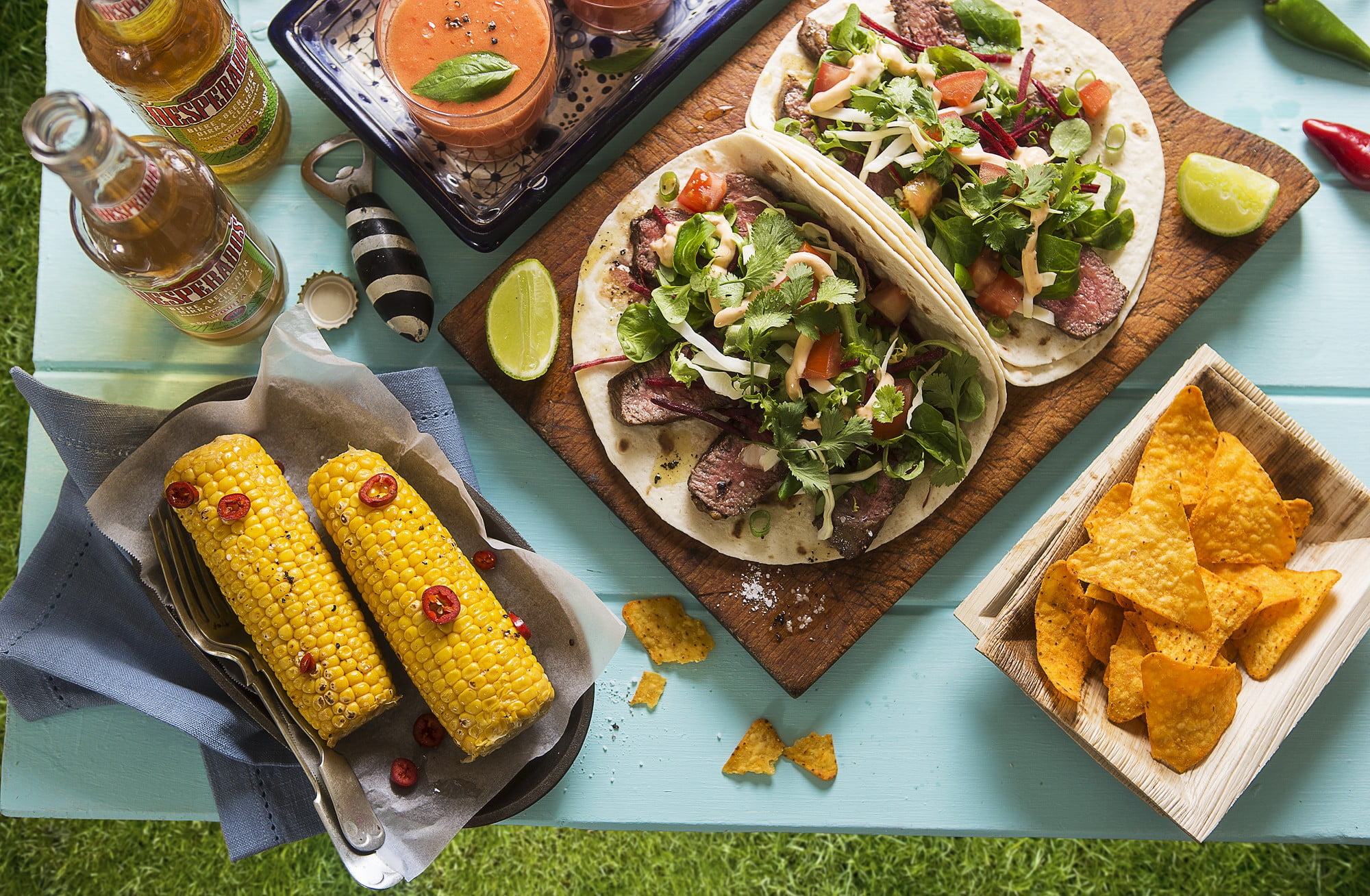 Steamed Bread, avocado, mexican food, high angle view, table